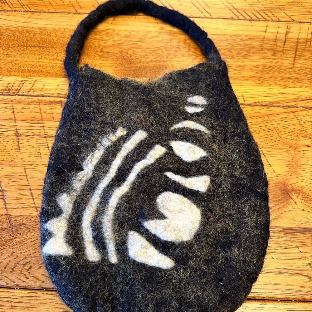 Felted Wool Handmade Shoulder Bag